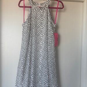 Betsey Johnson White Dress with Black Polka Dots